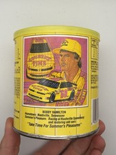 Vintage Country Time Lemonade Tin Bobby Hamilton 68 NASCAR Racing Collectors Can picture