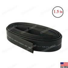 Black Heat Shrink Tubing 1.5 inch (40mm) 2:1 Ratio Sleeve Wire Wrap 4 Feet picture