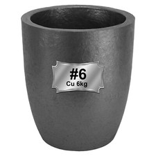 6Kg Graphite Crucible w/Pouring Spout for Melting Metal,Silicon Carbide Crucible picture