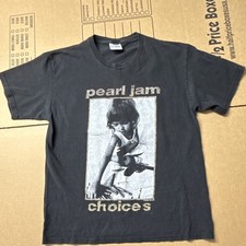 Pearl Jam Choices 1992 T-Shirt Black Mens Sz L  9 Out Of 10 Kids picture