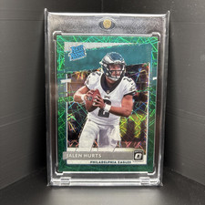 2020 Panini Donruss Optic - Rated Rookies Jalen Hurts #164 Green Velocity Prizm picture