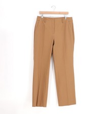 NWT TALBOTS Tribeca Fleat Front Trouser Slim Leg Ankle Pants Tan Brown Size 12 picture
