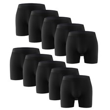 10PK Mens Boxer Briefs Breathable Tagless Underwear Soft Comfort Flex Waistband picture