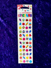Mrs. Grossman's Holiday Ornament Stickers Multicolor Lot of 3 Sheets picture