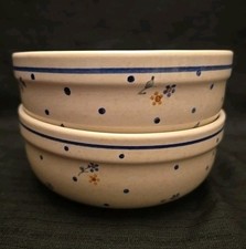 Blue Rose Pottery Polish Boleslawiec Country Meadow  Bowl Dish  7