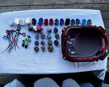 Beyblade Burst Lot: Stadium, Tops, Launcher, Ripcords & Grip Parts picture