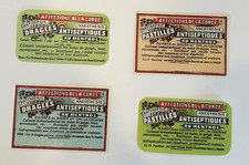 4 Different Vintage Old Pharmacy Medicine Apothecary Bottle Labels, Cocaine picture