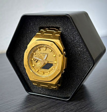Casio G-Shock GA2100 All Gold Mod Custom AP Style Full Gold Watch picture