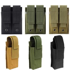 Tactical Single/Dual Pistol Mag Pouch Molle Magazine Holder for 1911/9mm .45 Cal picture