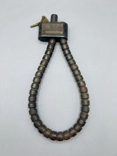 Antique Johnson Universal Spare Tire Lock Heavy Duty Cable Armored Coiled Key picture