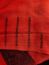 antique Hudson Bay blanket red black bar 3 1/2 threaded points original pre 1890 picture