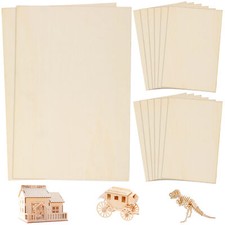 14 Packs Plywood Sheets Basswood Thin Wood Sheets Hobby Wood MDF DIY Wood picture