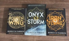 Onyx Storm + Iron Flame + Fourth wing by Rebecca Yarros Paperback 3 books set. picture