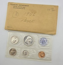 1956 Us Proof Set 90% Silver OGP 5 Coin Set picture