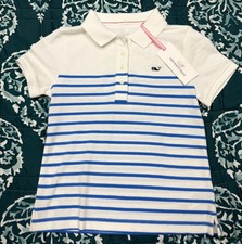 NWT Vineyard Vines Boys Small Striped Polo Blue White Breton Heritage $39.50 picture