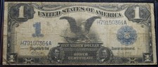 1899 $1 Black Eagle Silver Certificate Fr 235 Elliott White Large Size Note picture