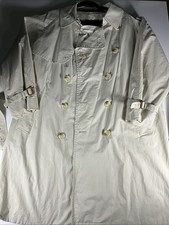 Vintage Burberrys Trench Coat Mens XL Beige Cotton Made England 25” Pit picture