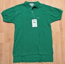 Vintage IZOD Lacoste Polo Shirt Mens M Green  Alligator Logo 100% Cotton picture