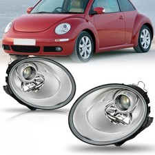 For 2006-2010 Volkswagen Beetle Projector Chrome Headlights Headlamps Left+Right picture