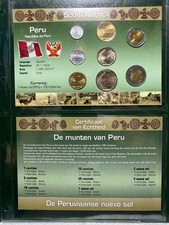 Littleton World Coin Set - Peru 8 coins with card picture