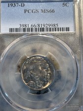 1937-D 5C Buffalo Nickel  PCGS MS66 (Cert #81929985) picture