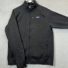 Patagonia Jacket Mens Medium Better Sweater Black Full Zip Fleece Long Sleeve picture
