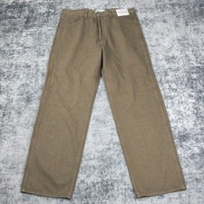 NEW Madewell Jeans Mens 34x32 Brown The 1991 Loose Straight Relaxed Denim picture