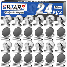 24 Pack Magnetic Clips Heavy Duty, Strong Magnet Clips for Fridge picture