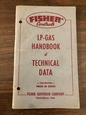 Vintage Fisher Controls 1960 LP Gas Handbook of Technical Data Marshalltown Iowa picture