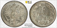 1915-S Finland 25 Pennia – PCGS MS65 – Silver – KM#6.2 – Helsinki Mint picture