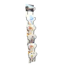 Wall Mount 5X7 Inches 5.8 Max Greeting Card Post Card Display Wire Rack Black picture