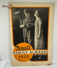 1933 Rexall Family Almanac Drugstore Advertising Vermont Zodiac Vintage 32 pages picture