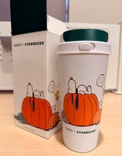 Limited Edition Starbucks x Peanuts Snoopy White Pumpkin Travel Mug 16oz 2026 picture