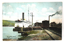 Houghton Michigan MI Copper Range Railroad Docks c1907 Germany Vintage Postcard picture
