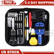147 Pcs Watch Repair Kit Watchmaker Back Case Remover Opener Link Pin Spring Bar picture