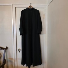 Cassock, clergy, black, J&M, made-to-measure in England, with cincture/fascia picture