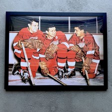 Gordie Howe Sid Abel Ted Lindsay Red Wings Production Line Print Darryl Vlasak picture