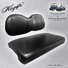 'KOZIP' OEM CLUB CAR PRECEDENT GOLF CART FRONT SEAT/BACKREST CUSHION SET (BLACK) picture