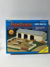Vintage Ertl 4238 Farm Country Cattle Shed Set 1/64 Scale Open  Box Toys Sealed picture
