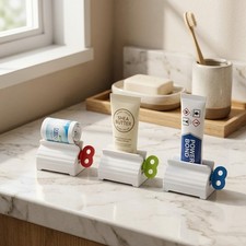 Plastic Toothpaste Squeezer 3 Random Colors Tube Roller for Bathroom Use picture
