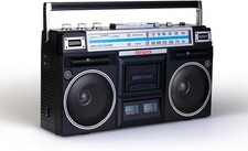 Aiwa Backtrack Retro Boombox with Bluetooth, Yellow picture