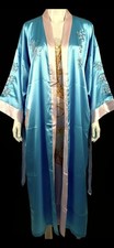 ORIENTAL REVERSIBLE KIMONO ROBE with BEAUTIFUL.   EMBROIDERY- full length unisex picture