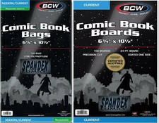 1000 BCW Current Modern Resealable Comic Bags 2 MIL & Boards 6 3/4