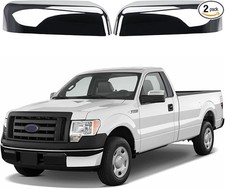 Chrome Top Half Mirror Covers Caps Replace for 2009-2014 Ford F150 picture