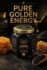 Kenozy Energy Black Seed Honey Exp: 2029 5oz 150gram Glass Jars picture
