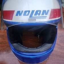 Vintage NOLAN N33 ERRE Red White Blue Shielded Air Flow Motorcycle Helmet ITALY picture