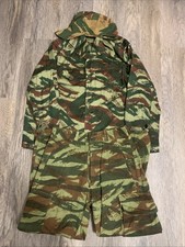 Vintage Algerian War French Army M47 Lizard Fatigue Camo Jacket Uniform Set HBT picture