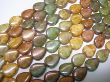 15 12x10mm 5 color Picasso Luster Teardrop Czech Glass Beads picture