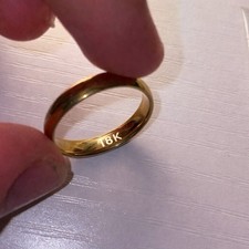 18k Stamp Gold Ring picture