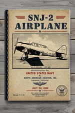 Vintage North American SNJ-2 Aircraft Flight Manual Pilot Handbook 1940 189 Pg picture